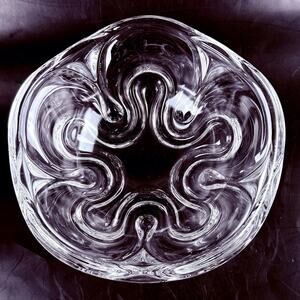 Mikasa Royal Symphony 10” Lead Crystal Bowl Vintage Clear Centerpiece HEAVY!